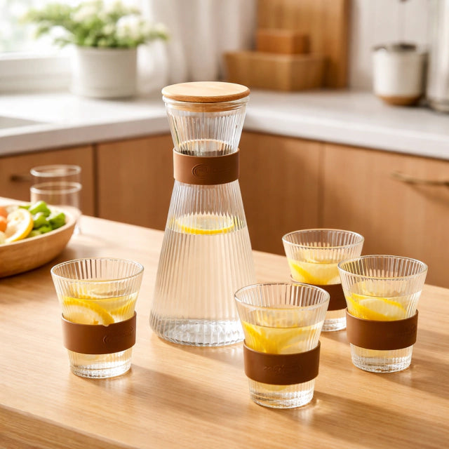 Jarra + vasos 5 piezas